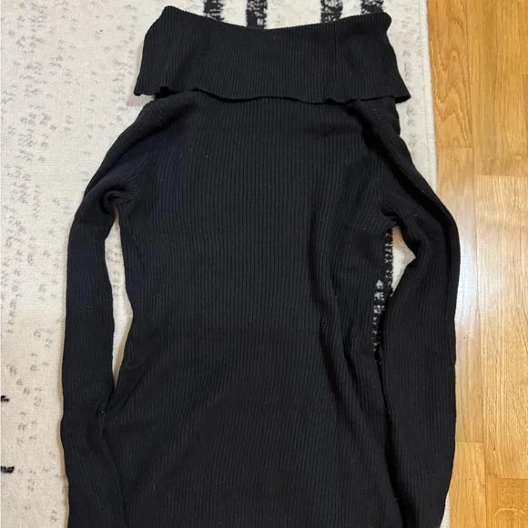 DKNY Petite Black Cowl Neck Sweater - Picture 2 of 3